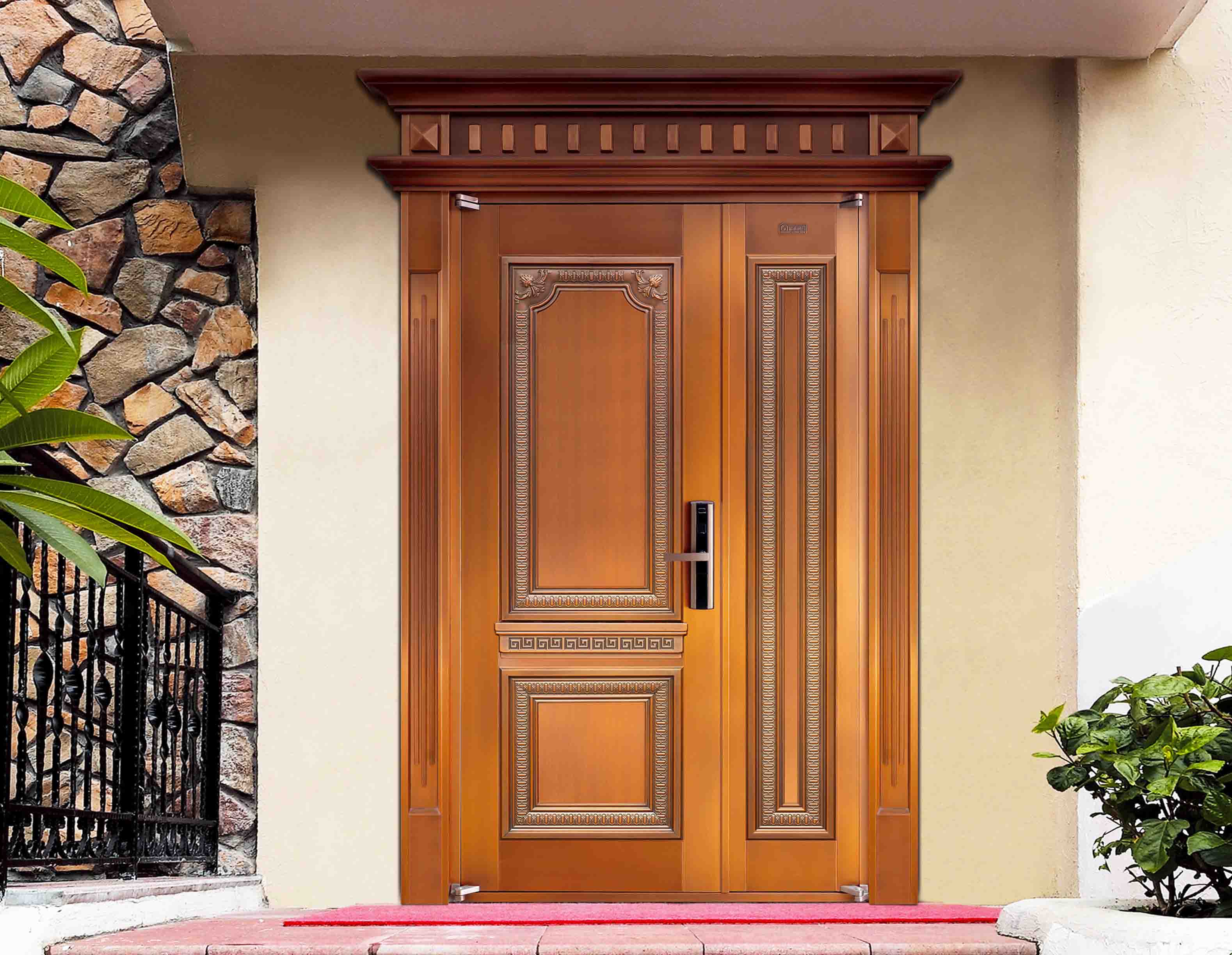 M015云都新苑,子母銅門(mén),銅門(mén)子母門(mén),室外門(mén)